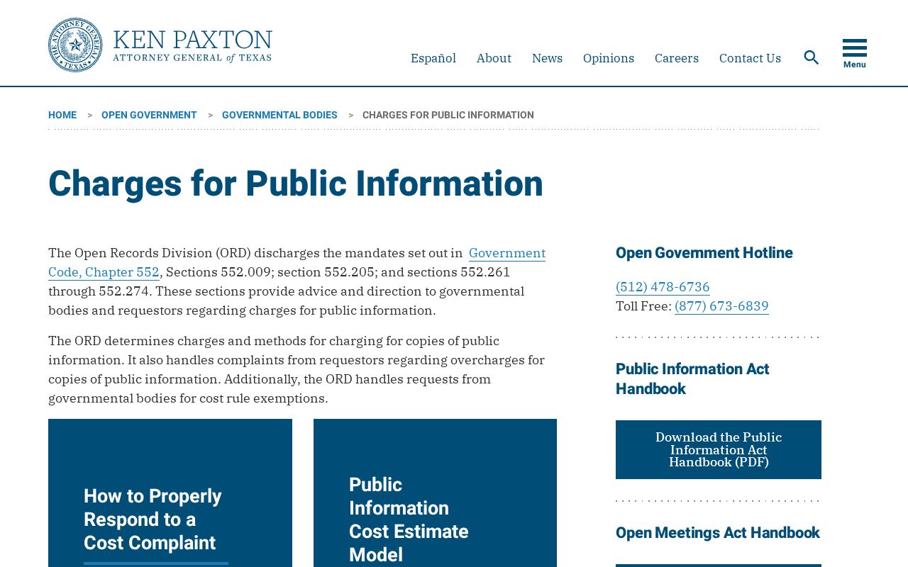 Texas public information charge guidance for Cochran County release mugshot requests