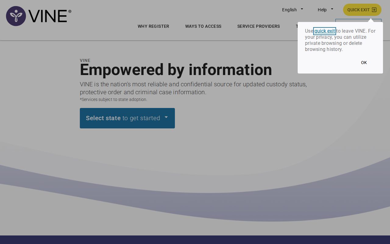 Cochran County VINELink inmate search entry